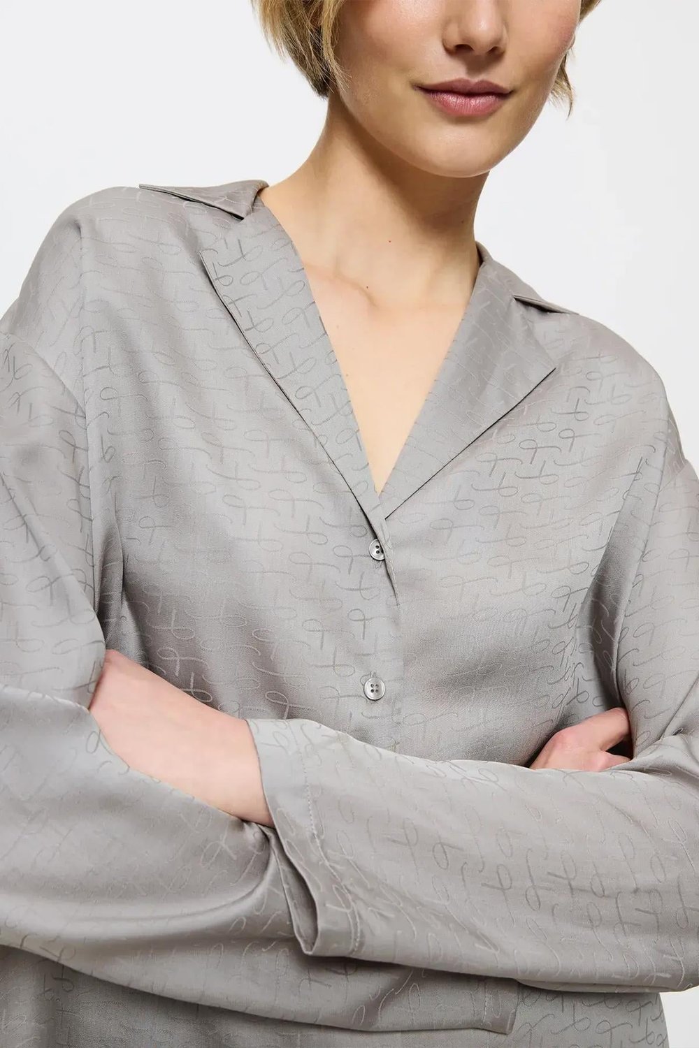 Triumph Silky Sensuality Top Lsl Pijama Üstü Gri