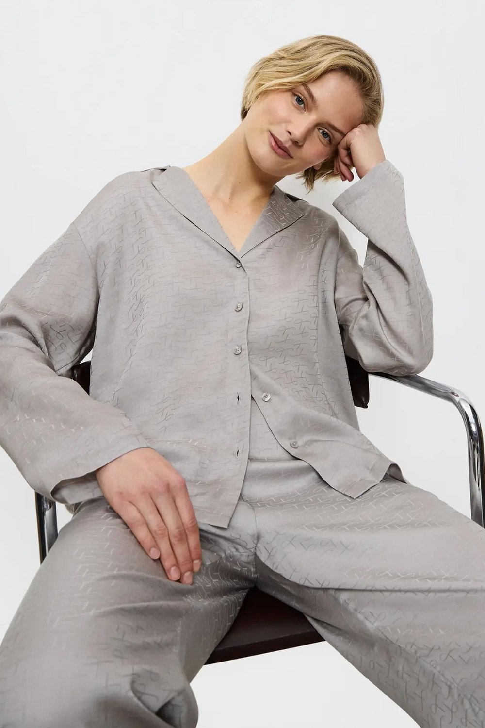Triumph Silky Sensuality Top Lsl Pijama Üstü Gri