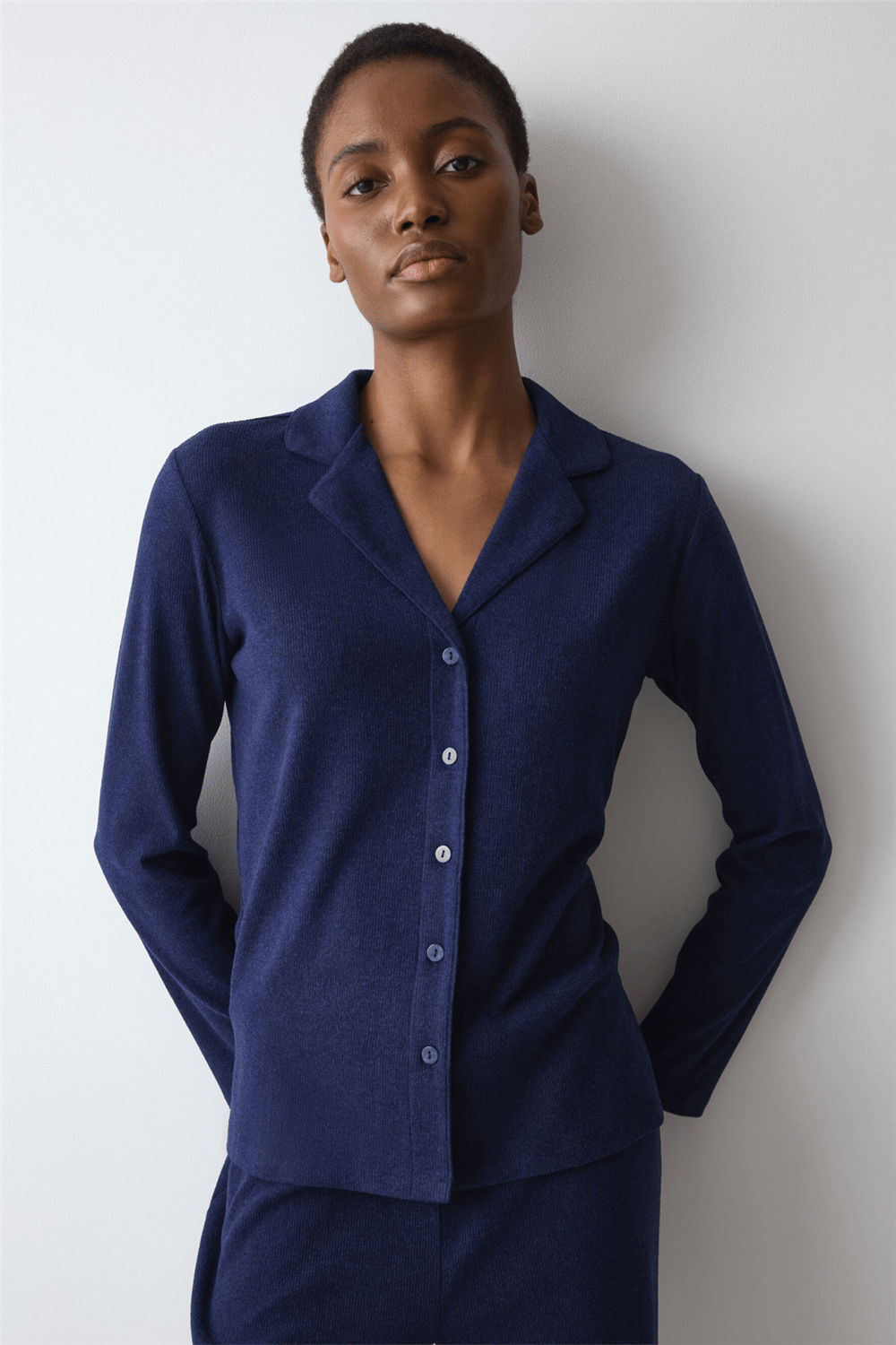 Triumph Mix & Match LSL Top BF Soft Kadın Pijama Üstü Mavi