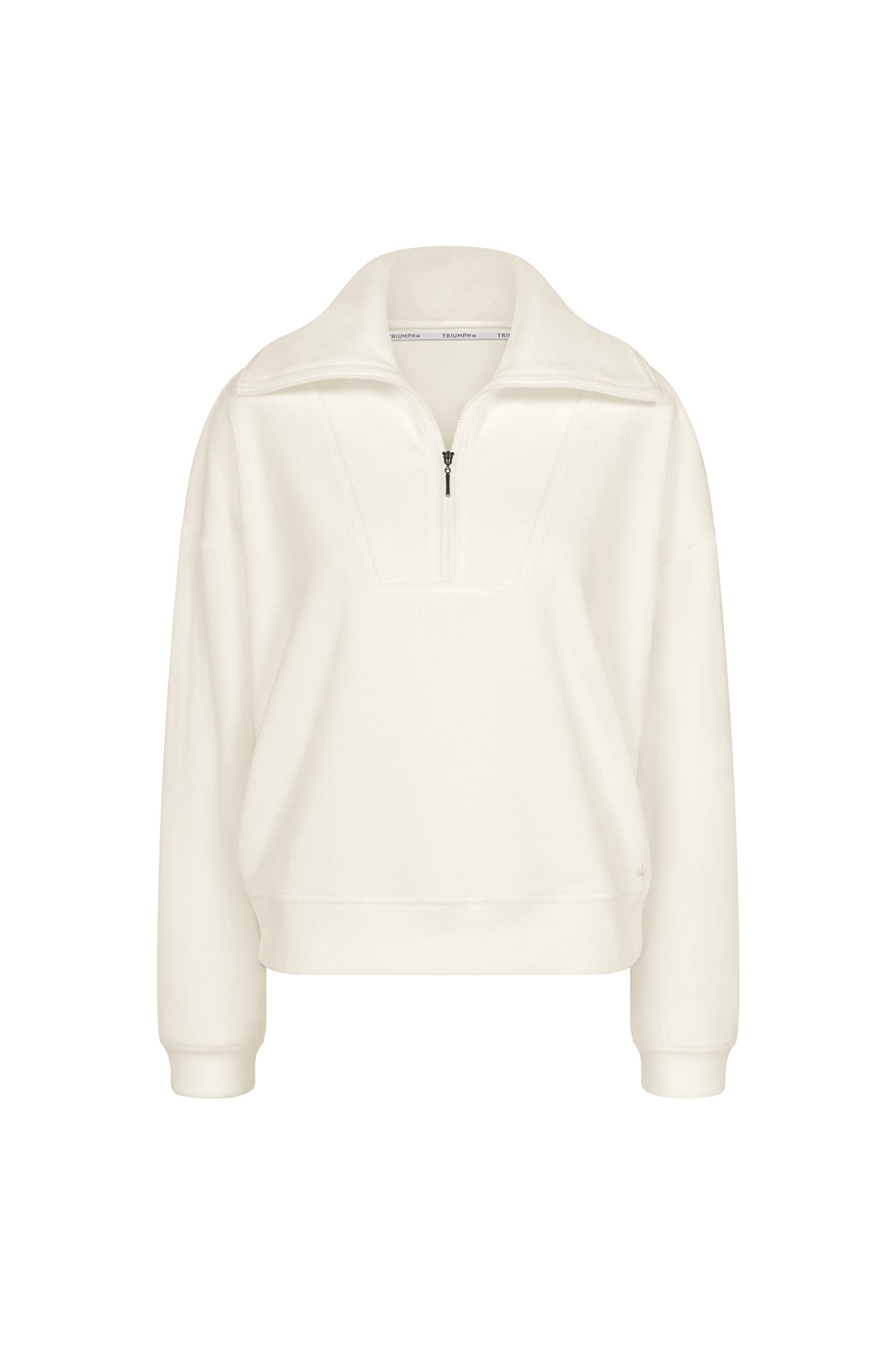 Triumph Velour Rib Sweater Kadın Kapüşonlu Sweatshirt Beyaz