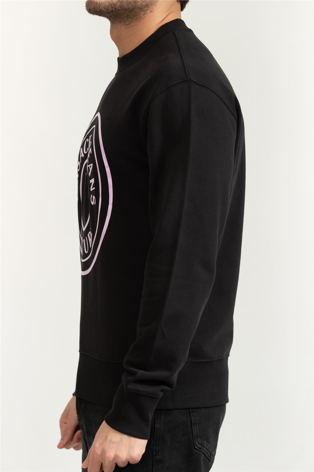 Versace Jeans Couture 72Up302 Vemblem Holo Erkek Bisiklet Yaka Sweatshirt