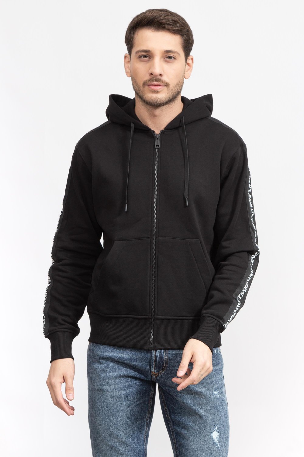 Versace Jeans Couture Erkek Fermuarlı Sweatshirt