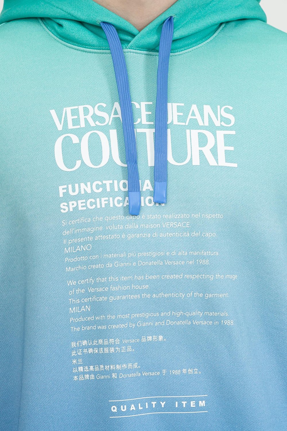 Versace Jeans Couture Erkek Kapüşonlu Sweatshirt
