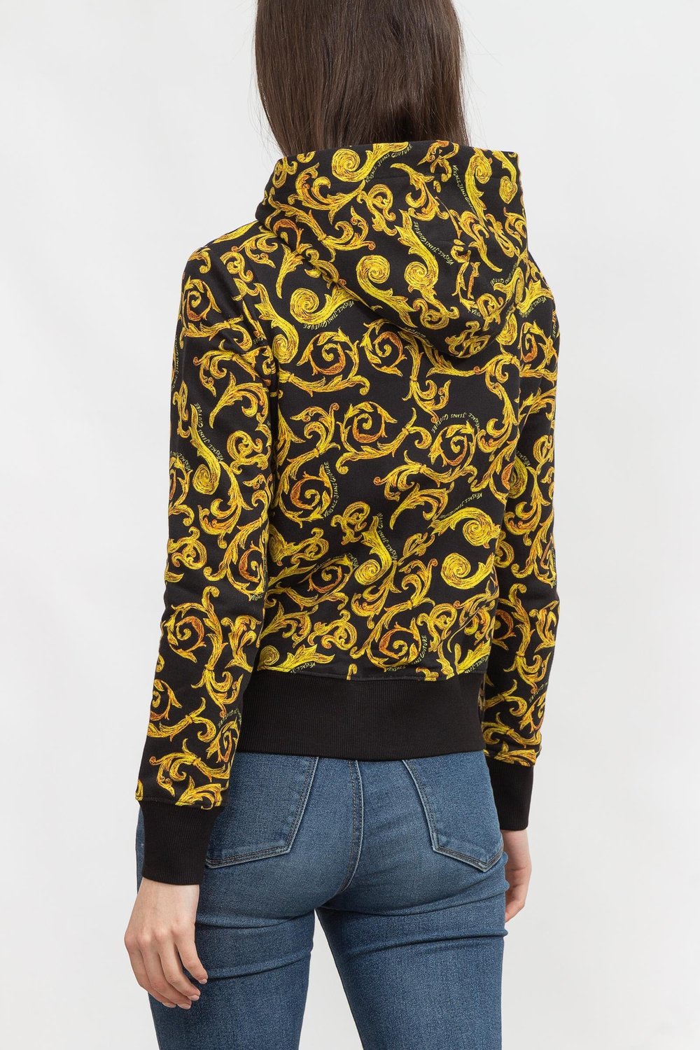 Versace Jeans Couture Kadın Fermuarlı Sweatshirt Siyah