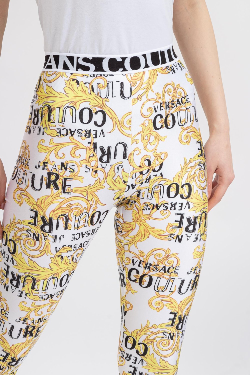 Versace Jeans Couture Kadın Tayt Beyaz