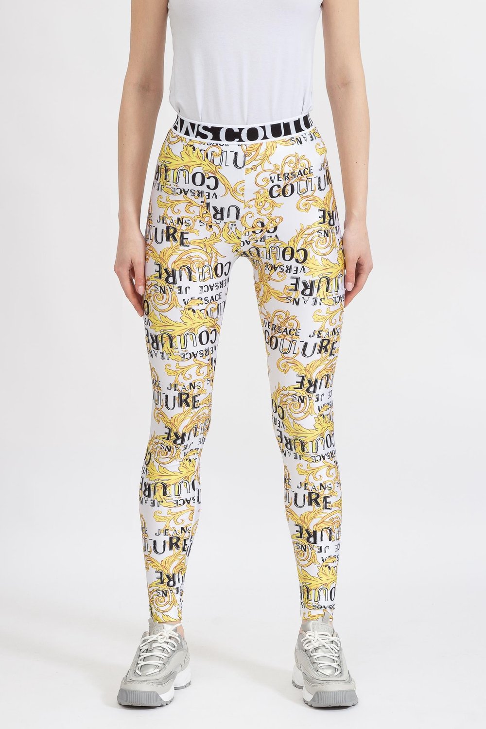 Versace Jeans Couture Kadın Tayt Beyaz