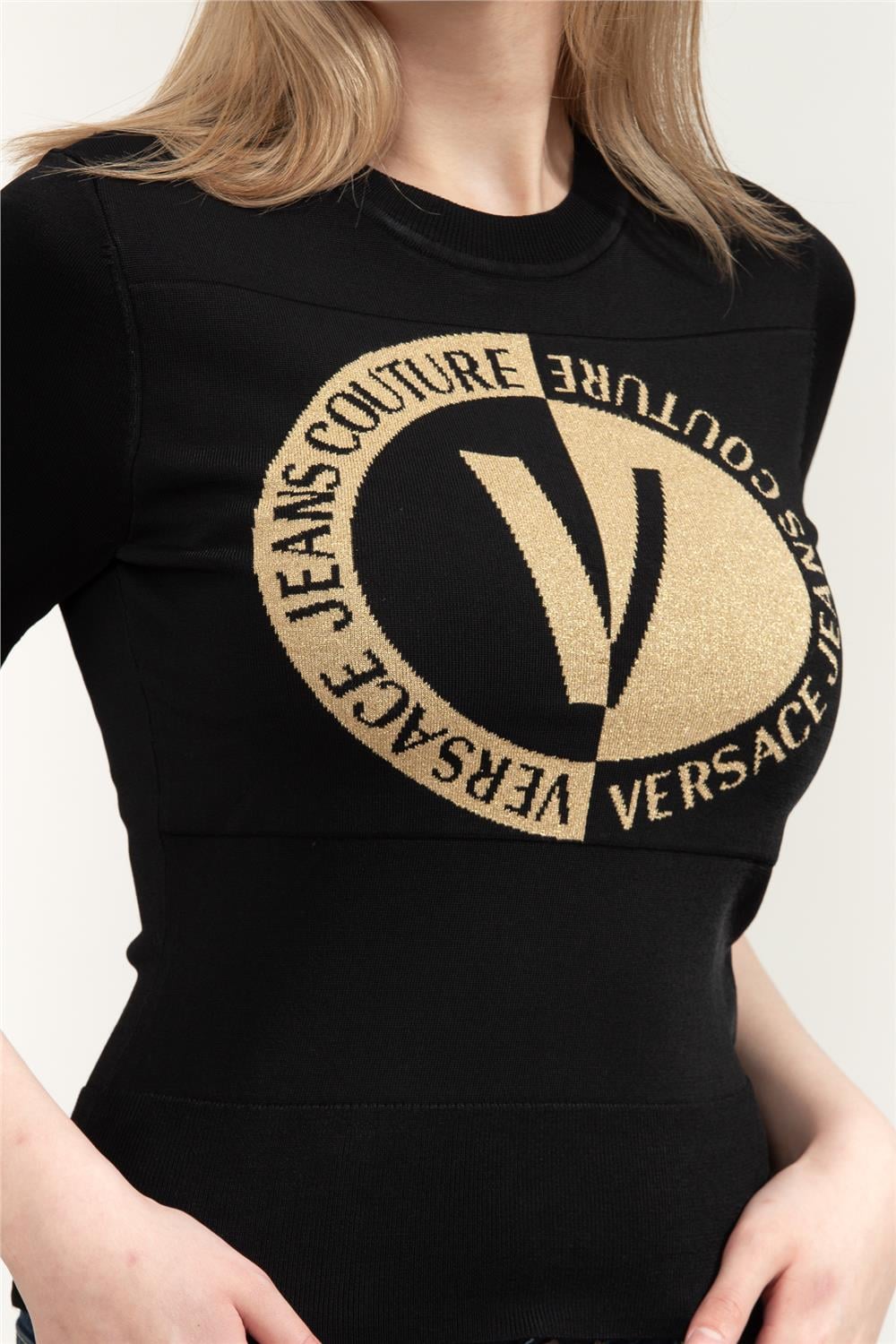 Versace Jeans Couture Kadın Triko Siyah