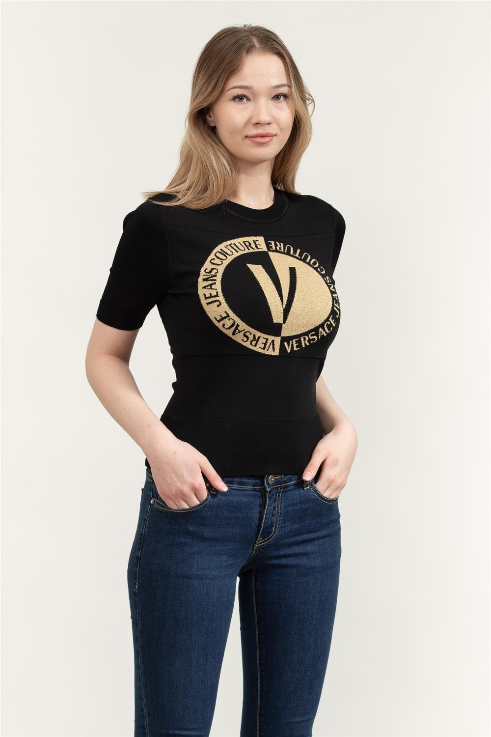Versace Jeans Couture Kadın Triko Siyah