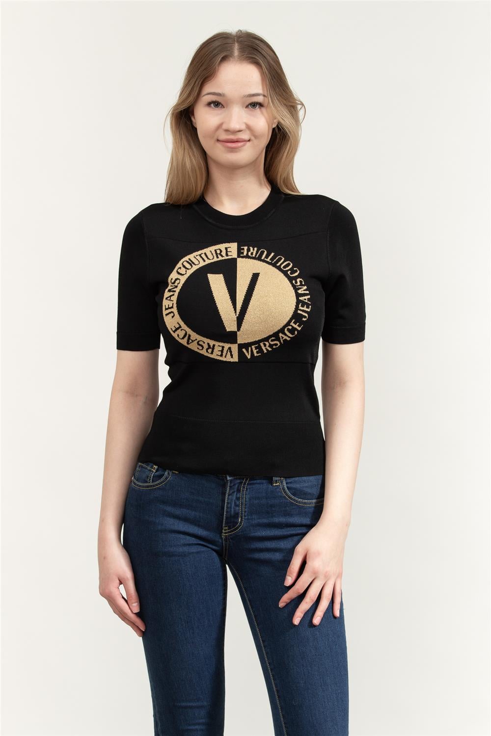 Versace Jeans Couture Kadın Triko Siyah