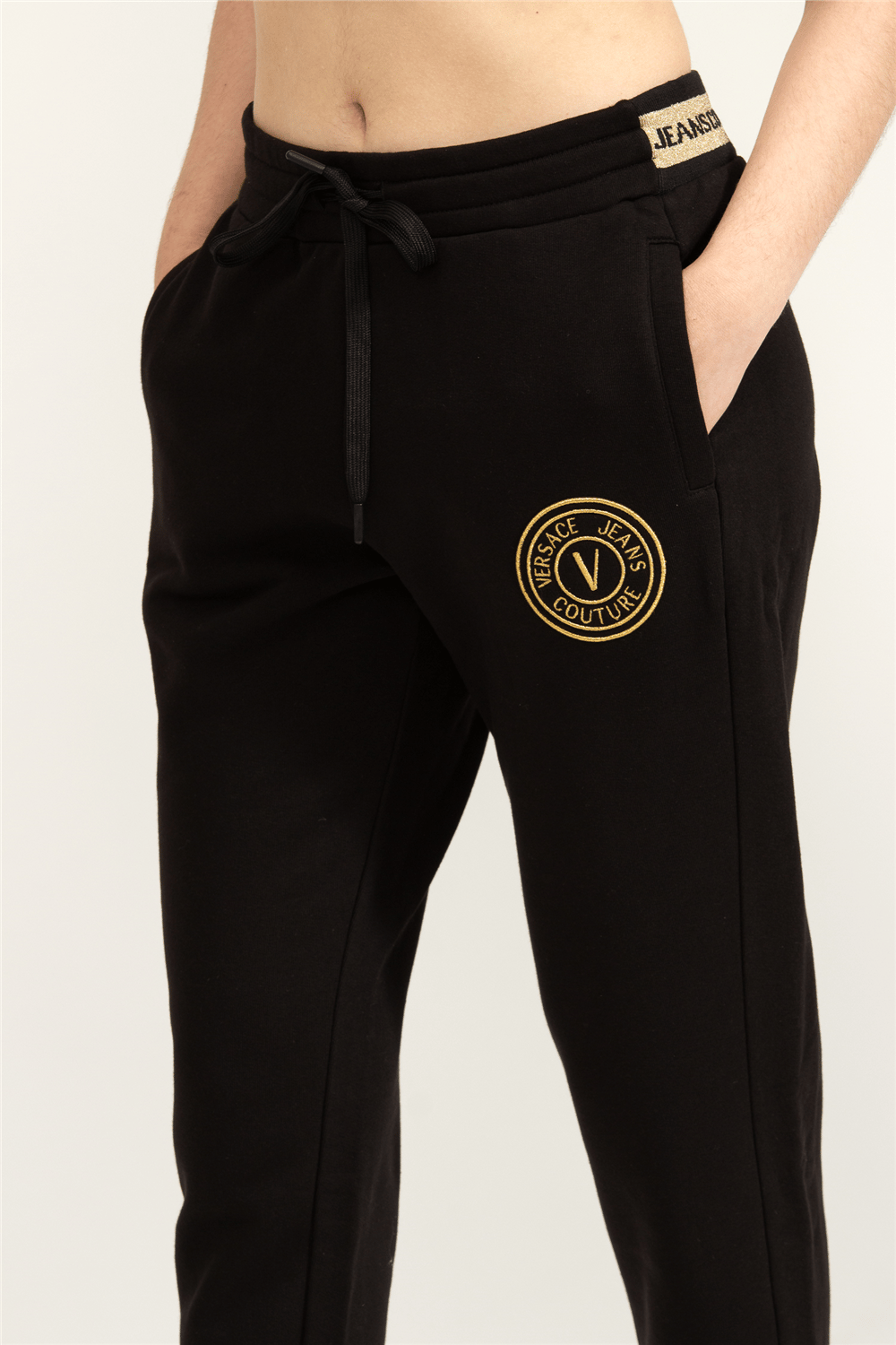 Versace Jeans Couture R Vemblem S Embro Kadın Eşofman Altı Siyah
