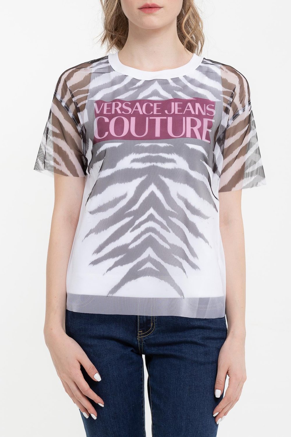 Versace Jeans Couture Tiger %100 Pamuklu Kadın T-Shirt
