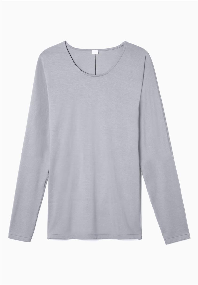 Zimmerli Pureness Kadın Uzun Kollu T-Shirt Mavi
