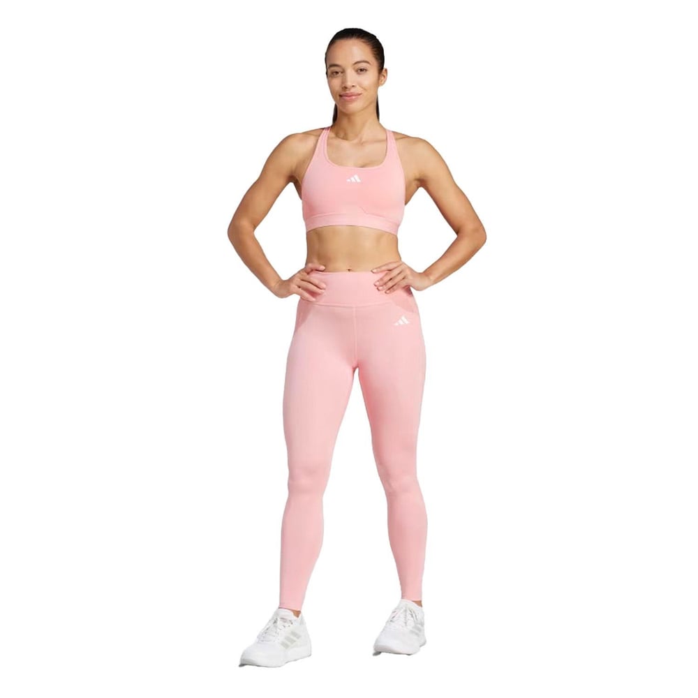 ADIDAS KADIN KOŞU TAYT Optime Essentials Stash Pocket 1/1 Pembe