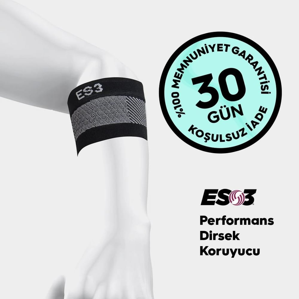 ES3 Performans Dirsek Koruyucu Siyah