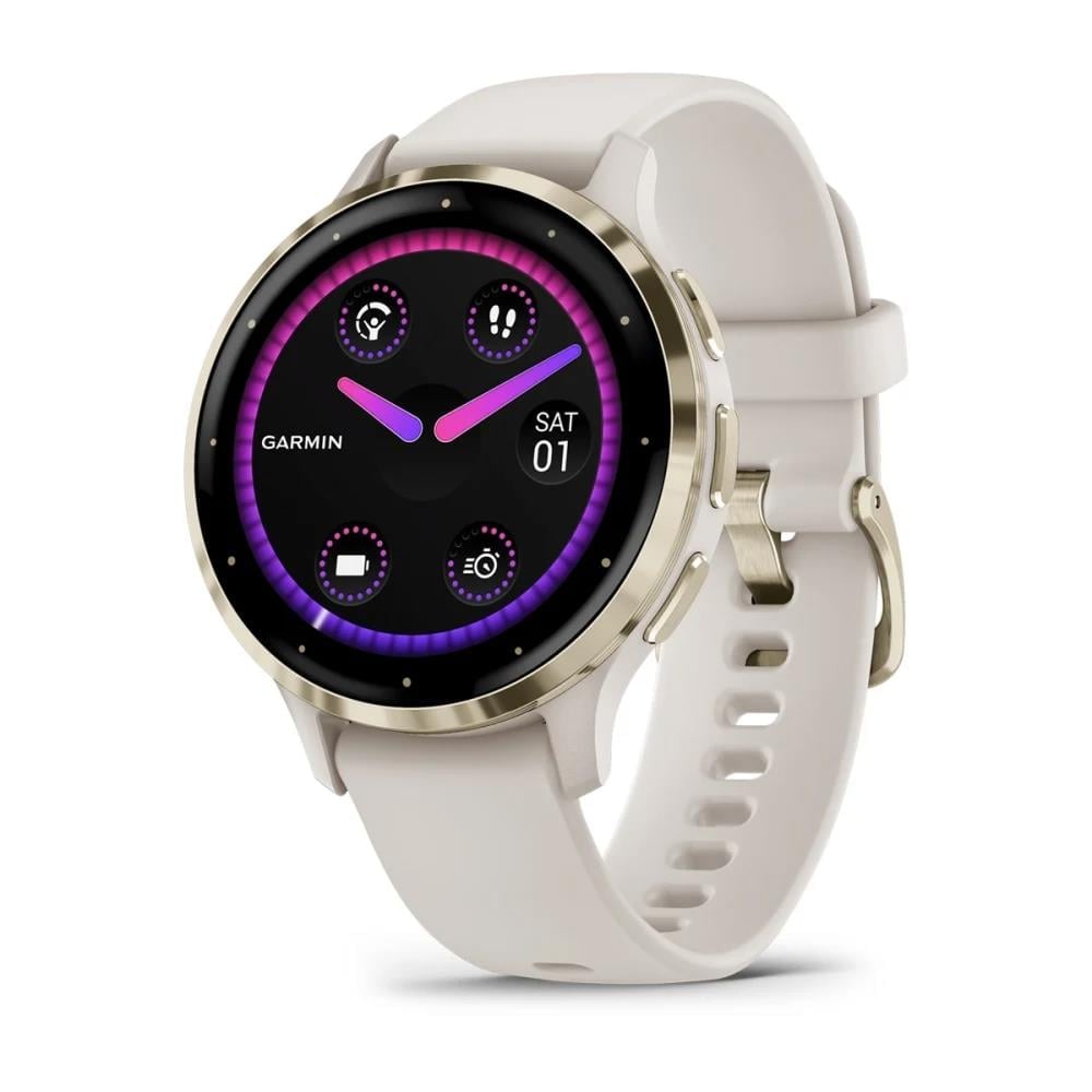 Garmin Venu 3S Akıllı Saat - Soft Gold / Fildişi Kayışlı