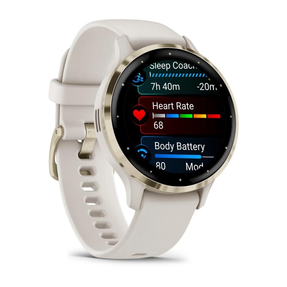 Garmin Venu 3S Akıllı Saat - Soft Gold / Fildişi Kayışlı