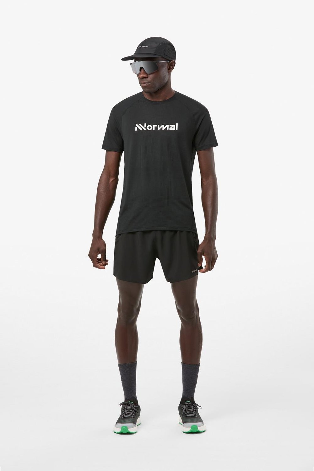 NNormal Race T-Shirt NN Erkek Koşu Tişörtü - Siyah