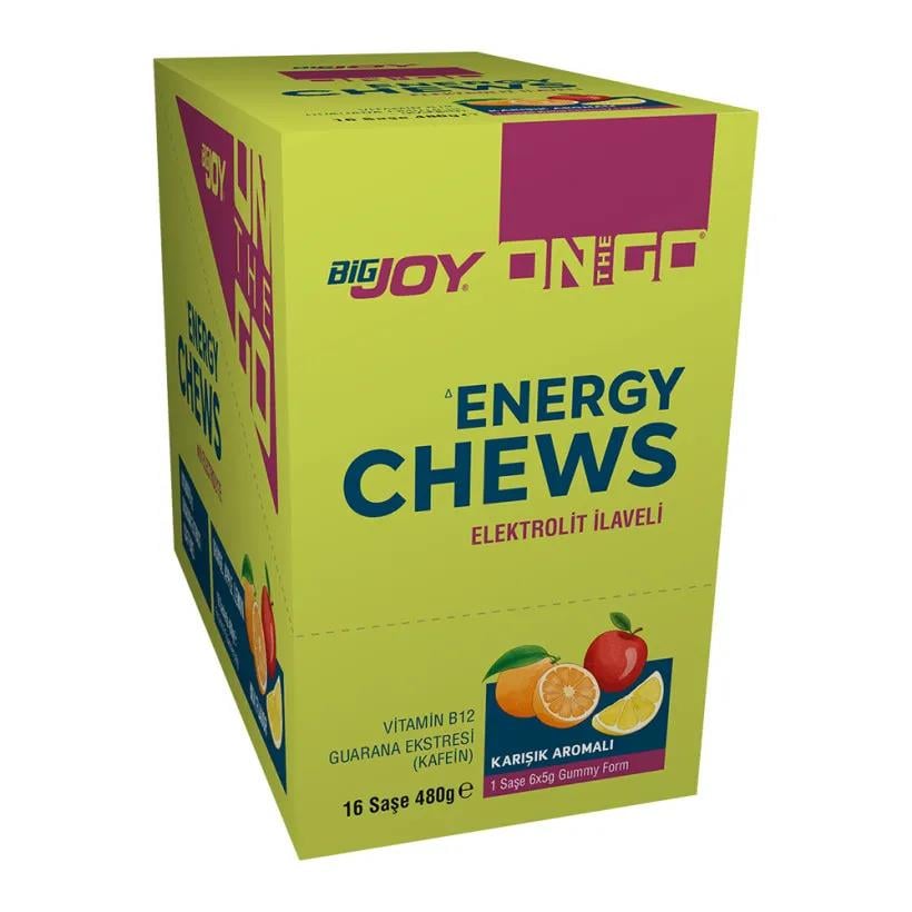 ONTHEGO  ENERGY CHEWS 30g (5g x 6 Gummy Form) x 16 A Karışık Aromalı