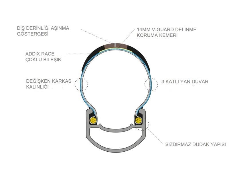 Schwalbe Pro One 700X25 Super Race Addix Race Evo V-Guard TLE Dış Lastik