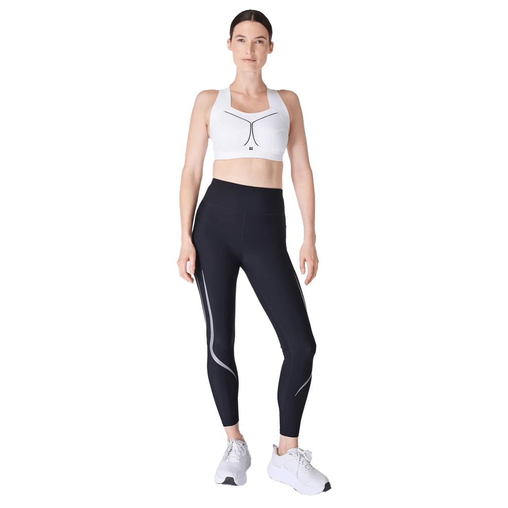 Sweaty Betty Zero Gravity 7/8 Illuminate Run Kadın Siyah Koşu Taytı