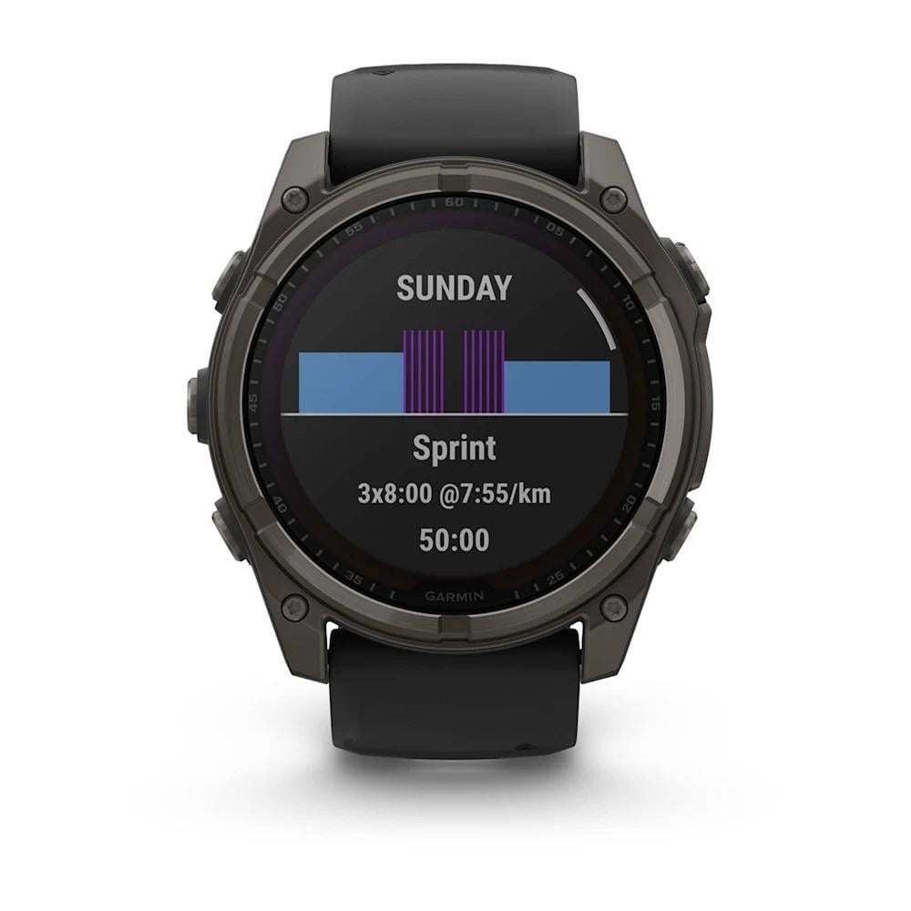 Garmin Fenix 8 – 51 mm Solar Sapphire Karbon gri DLC Titanyum GPS Akıllı Saat