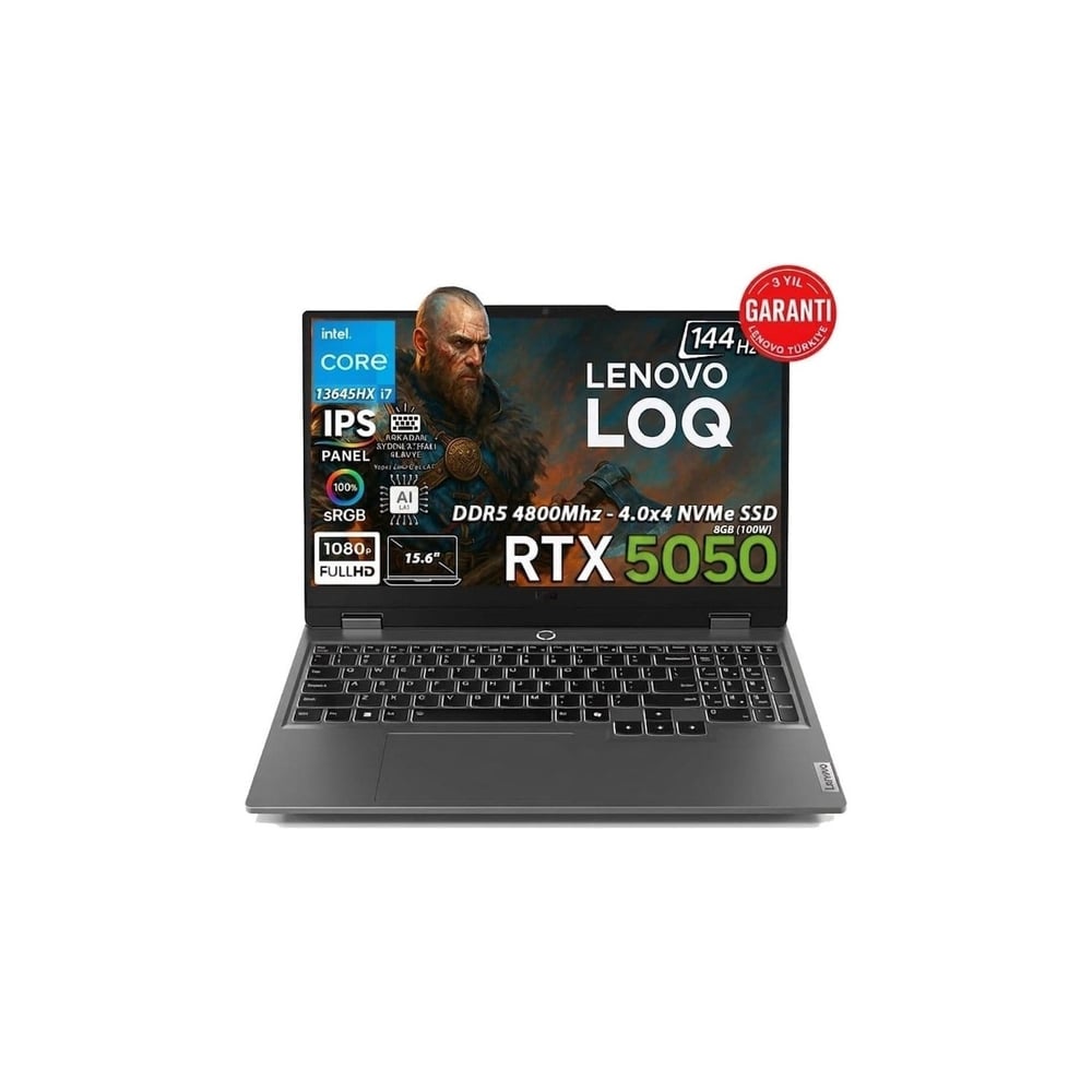 Lenovo Loq 15IRX10A45 İntel Core İ7 13645HX 64GB 2TB SSD RTX5050 Windows 10 Pro 15.6