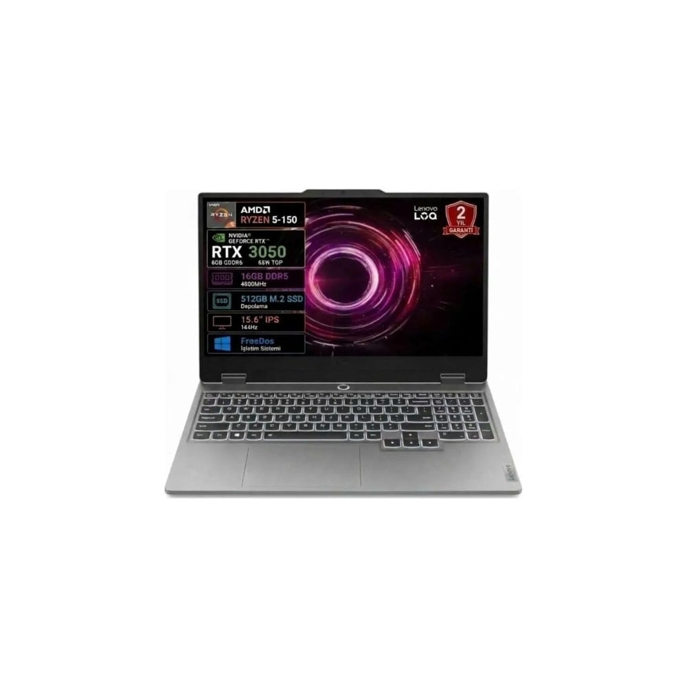 Lenovo LoqE 15ARP10EA34 Amd Ryzen 5 150 16GB 2TB SSD RTX3050 Windows 11 Home 15.6