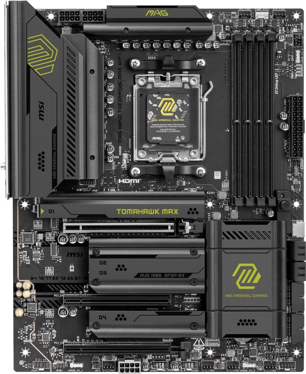 MSI MAG B850 TOMAHAWK MAX WIFI AM5 DDR5 8400MHZ(OC) HDMI 4x M.2 USB 10Gbs 5G LAN WI-FI 7 ATX