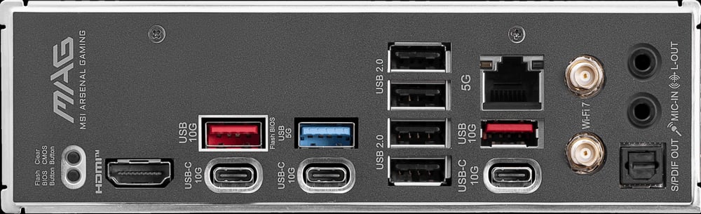 MSI MAG B850 TOMAHAWK MAX WIFI AM5 DDR5 8400MHZ(OC) HDMI 4x M.2 USB 10Gbs 5G LAN WI-FI 7 ATX
