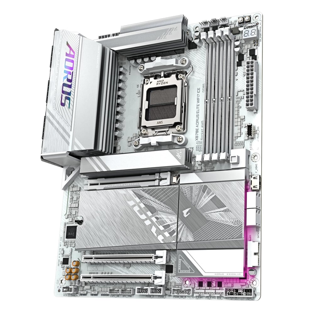 GIGABYTE X870E-A-ELTWF7ICE AORUS ELITE WIFI7 ICE DDR5 M.2 HDMI DP ATX AM5