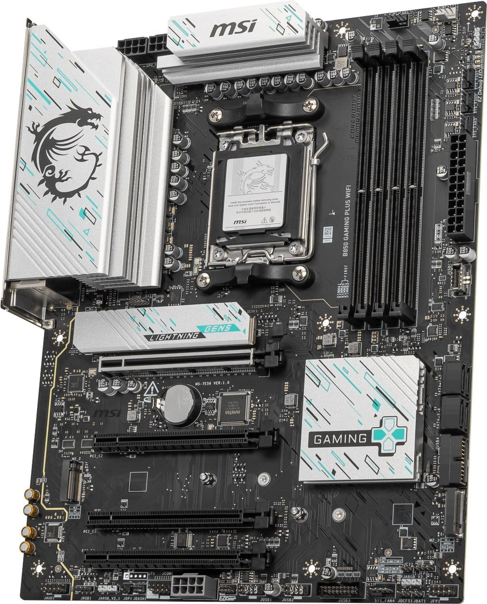 MSI B850 GAMING PLUS WIFI AM5 DDR5 8200MHZ(OC) DP 3x M.2 USB 10Gbs 5G LAN WI-FI 7 ATX
