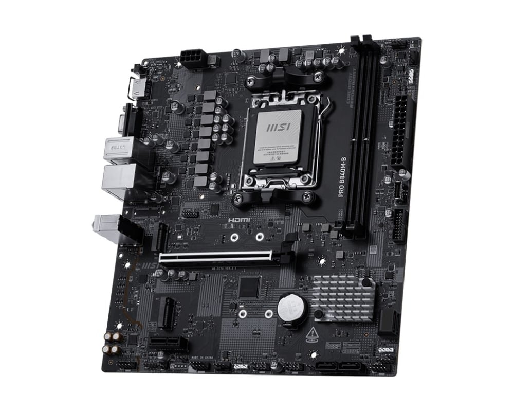 MSI PRO B840M-B AM5 DDR5 8000MHZ(OC) HDMI VGA 2X M.2 USB 5 GBS 2.5G LAN MATX