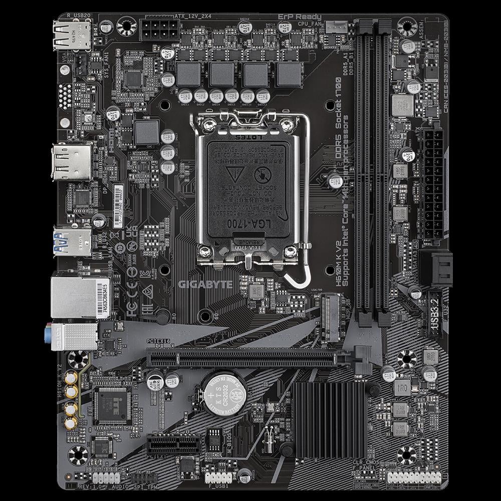 GIGABYTE H610M K V2 DDR5 4800Mhz M.2 HDMI/DP MATX 1700P 