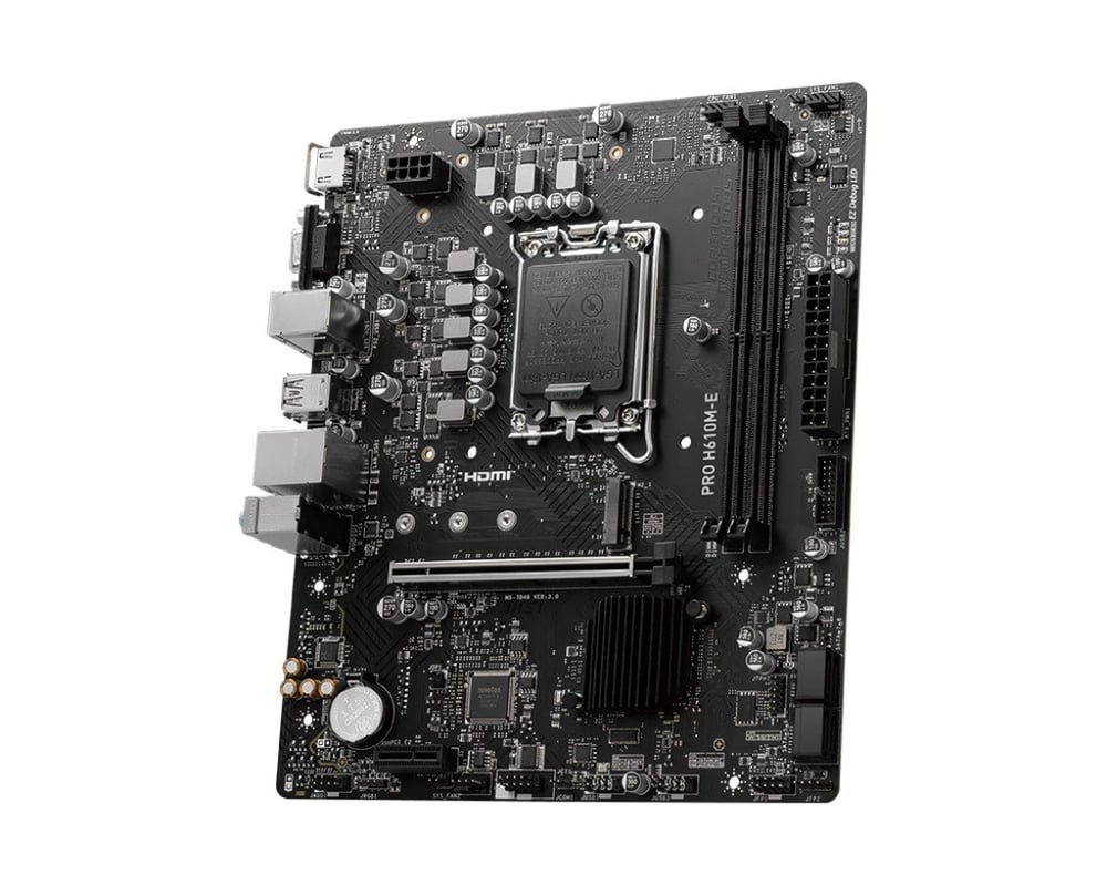 MSI PRO H610M-E DDR5 5600MHZ(OC) HDMI VGA M.2 mATX 1700P