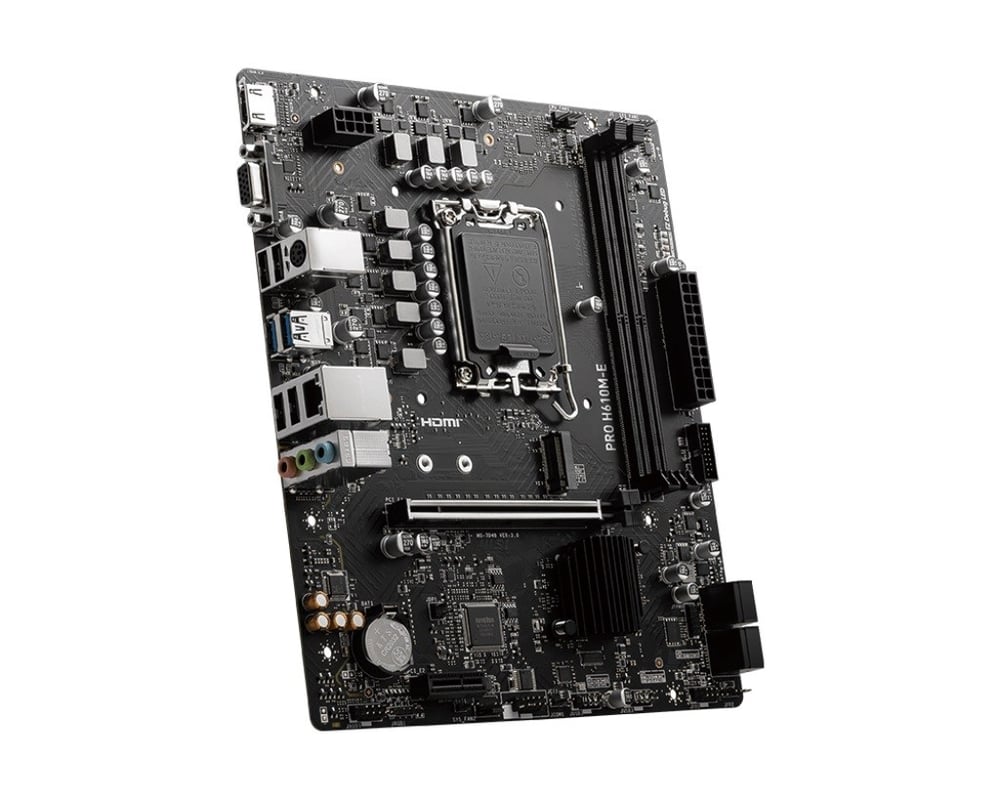 MSI PRO H610M-E DDR5 5600MHZ(OC) HDMI VGA M.2 mATX 1700P