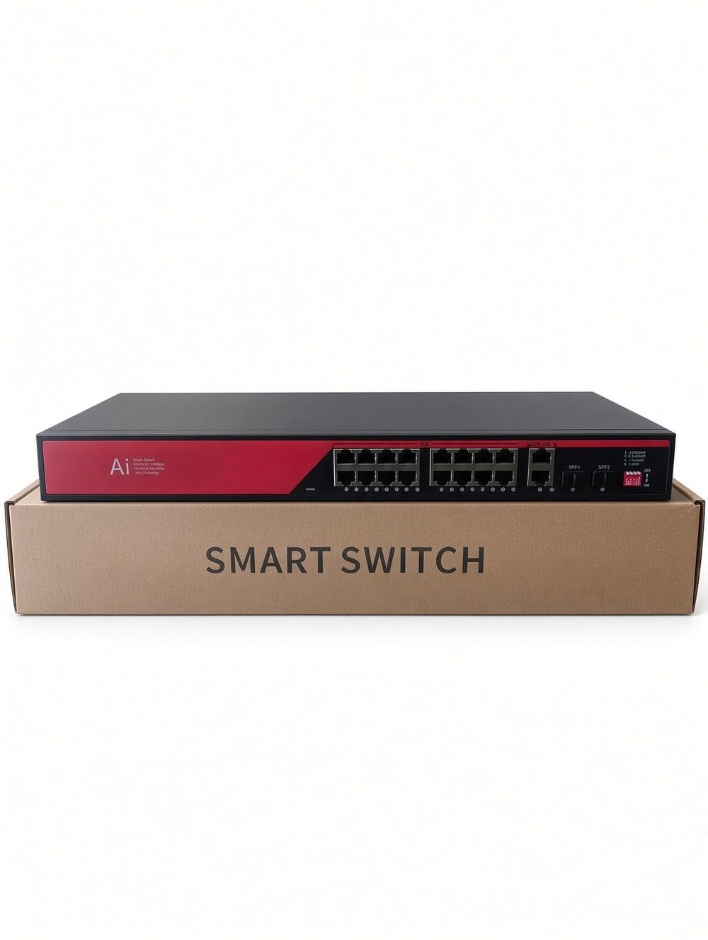 EZCOOL EZ-16PSX-SFP 16 PORT 16FE+2GE+2SFP 240W GİGABİT POE SWİTCH 