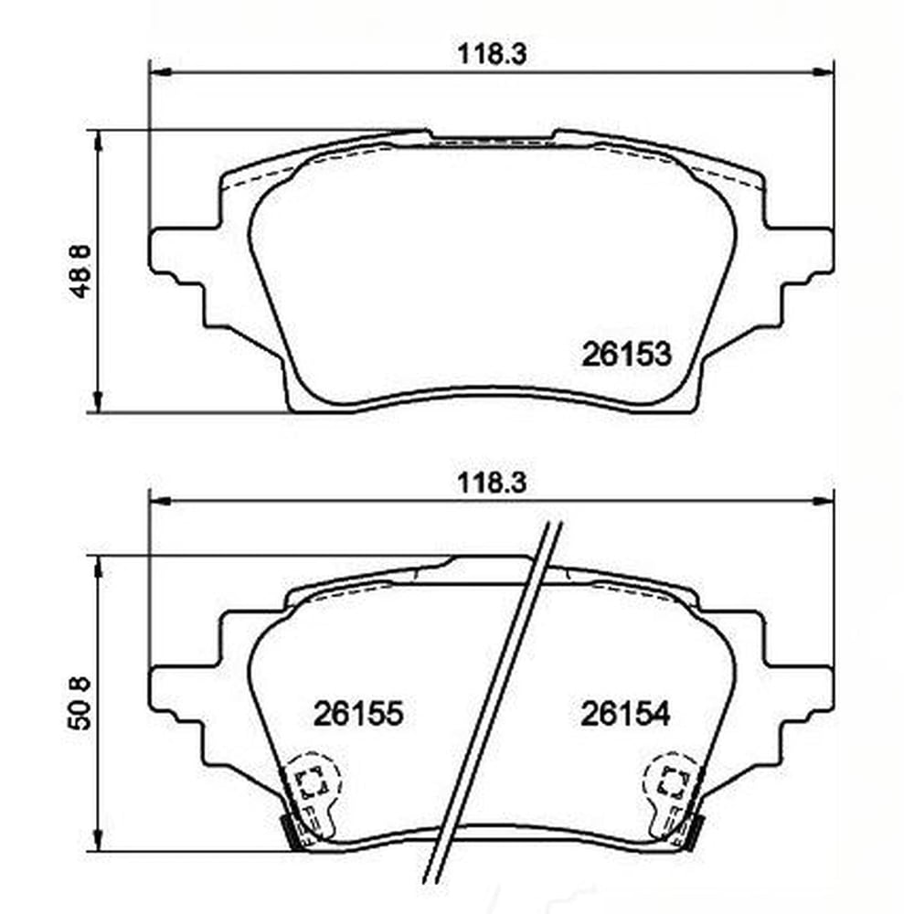 FREN BALATASI ARKA  ELEKTRONIK EL FRENI -(TOYOTA   COROLLA 2019/ 1.6 VVTI / TOYOTA   COROLLA 2019/ 1.8 HYBRID )