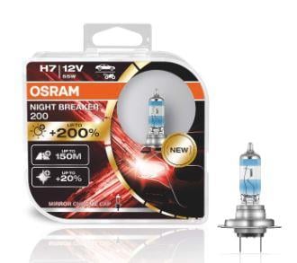 12V  H7 AMPUL %200. FAZLA ISIK +20 BEYAZ ISIK NIGHT BREAKER TK.
