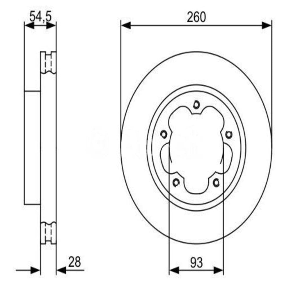 FREN DISK ON HAVA KANALLI 280-5 ( FORD: TRANSIT V347 06 -  )O.CEKER