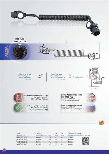 5LI ABS - EBS ELEKTRIK KABLOSU 4,5 MT