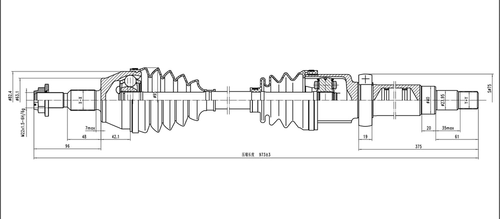 AKS SAĞ Focus III 1.0 12v EcoBoost 2012- MT A:27 C:973 B:23