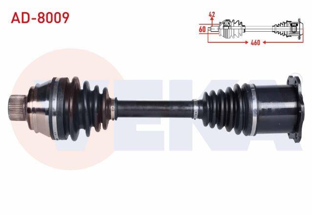 AKS SOL SAG ON AUDI A4 (8K2,B8) 2.0 TDI A-T UZUNLUK 460mm 2007-2015