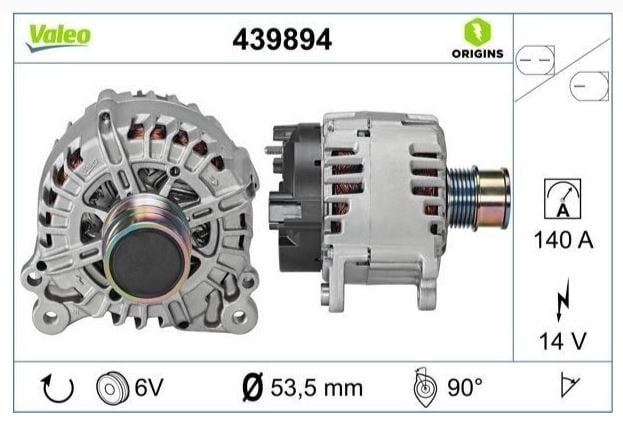 ALTERNATÖR VW GOLF VII, POLO, AUDI A3, SKODA LEON