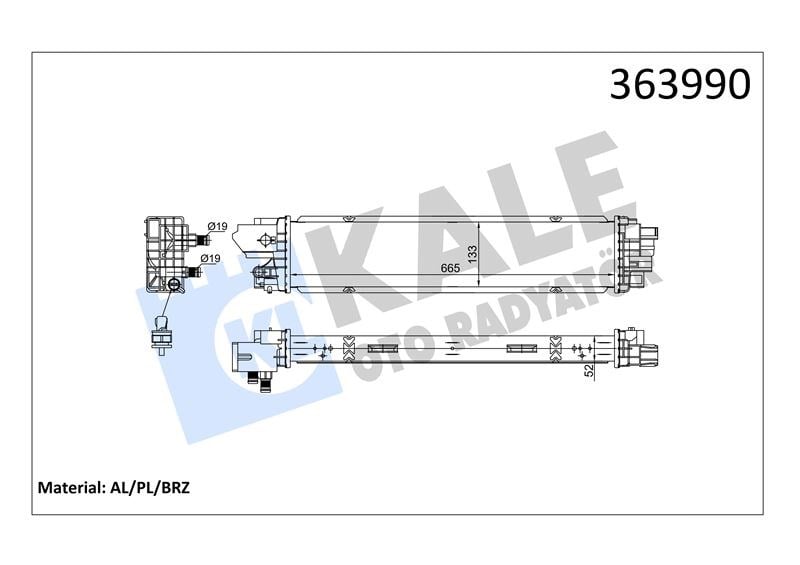 ARA SOĞUTUCU RADYATÖR RENAULT TRAFIC III 2.0DCI M9R 19=> EURO6 (MT) [BRAZING] [665X133X52] ARA SOĞUTUCU AL/BRZ 665×133X52 CI 664 000P 123.241