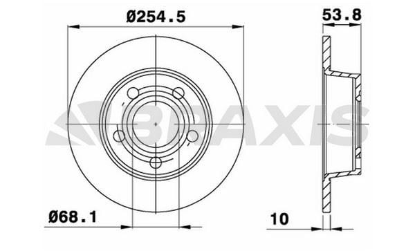 ARKA FREN AYNASI AUDI A6 2,4 / 2,5TDI / 2,8 / 3,0 QUATTRO 04>08