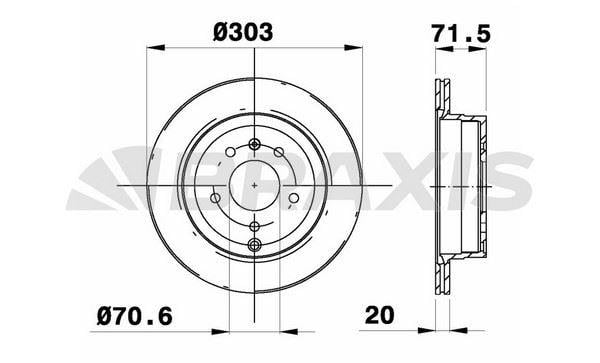 ARKA FREN AYNASI HAVALI 303mm CAPTIVA ANTARA 06>