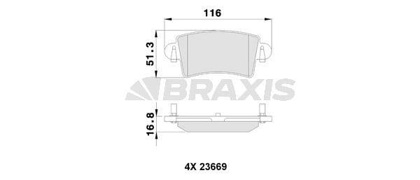 ARKA FREN BALATASI MASTER II MOVANO 1.9 / 2.5D / 2.8DTI TUM MODELLER (01 )