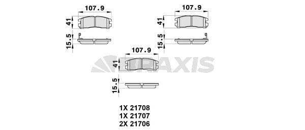 ARKA FREN BALATASI PAJERO PININ1.8 2.0 GDI 99>06 GALANT 1.8 2.0 92>06