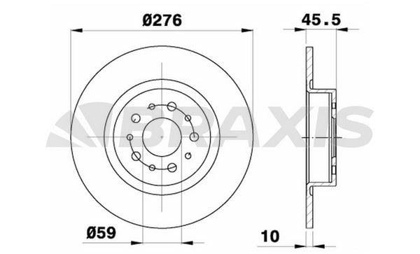 ARKA FREN DISK AYNASI ALFA 147 3.2GTA 02 / 03 ALFA 156 1.9JTD / 2.0JTS / 2.4JTTD 05 / 01 09 / 05