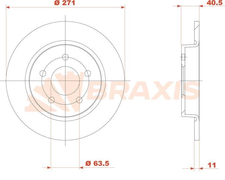 ARKA FREN DISK AYNASI FOCUS III CB8 11>14 FOCUS IIII CEW 14> DÜZ 271mm